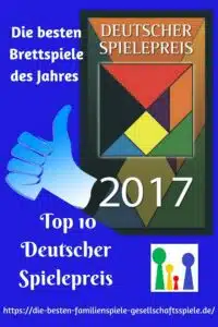Deutscher Spielepreis 2017 - dei besten Brettspiele des Jahres