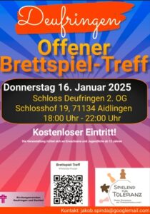 Termin Brettspieltreff Januar 2025