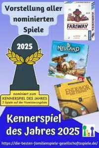 Kennerspiel des Jahres 2025 - kurze Vorstellung aller nominierten und empfohlenen Spiele