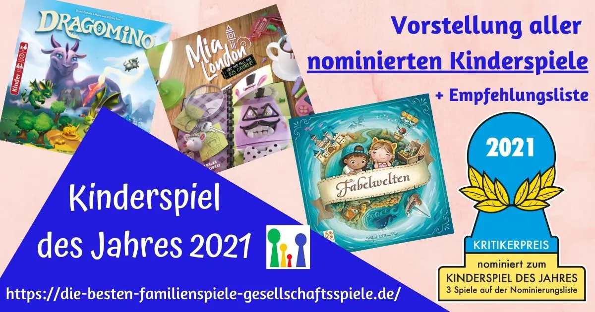 Kinderspiel des Jahres 2021 - Ale nominierten Spiele + Empfehlungsliste & persönliches Fazit by Simone Spielt