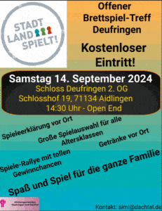 Stadt Land Spielt 2024 -  Deufringer Brettspieltreff