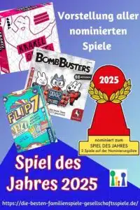 Spiel des Jahres 2025 - Vorstellung aller nominierten und empfohlenen Spiele